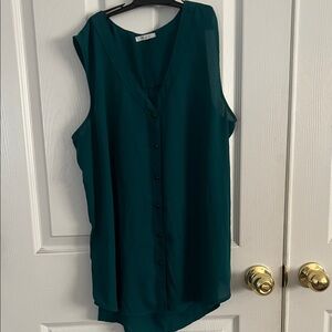 Maurices Dark Green Sleeveless Blouse